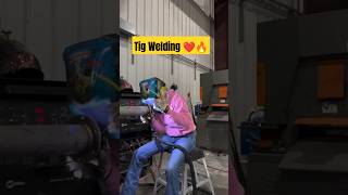 Boom  TIG Welding The Most Feminine Trade 🔥tig shorts welding viral subscribe [upl. by Enneite]