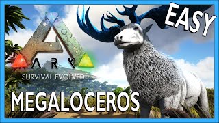 How To Tame A Megaloceros In Ark Survival Evolved [upl. by Sheffy981]