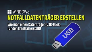 Notfalldatenträger erstellen  Windows Wiederherstellungslaufwerk  EINFACH ERKLÄRT [upl. by Enner965]