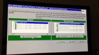 IBM MegaRAID BIOS Config Utility RAID 10 Configuration System x Express x3300 M4 [upl. by Eirek]