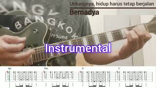 TAB Chords Lyrics  untungnya hidup harus tetap berjalan  Bernadya [upl. by Richardo7]