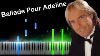 Richard Clayderman  Ballade Pour Adeline Piano Tutorial [upl. by Harimas]