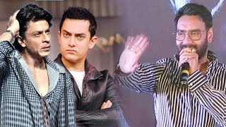 Ajay Devgns FANS INSULTS Shahrukh amp Aamir At Shivaay Trailer Launch [upl. by Einahteb]