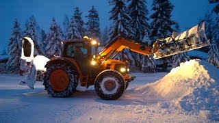 Snowek N320 articulated plough and John Deere 6430 [upl. by Dermott516]