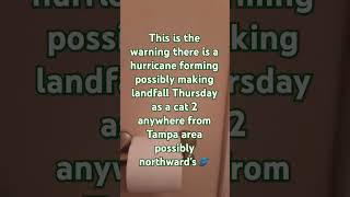 Hurricane Warning Central Florida Northwards shorts florida weather [upl. by Luapnhoj]