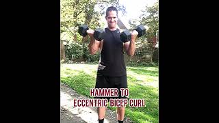 Dumbbell Hammer Curl to Eccentric Bicep Curls [upl. by Mowbray]