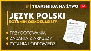 🔴LIVE JUTRO EGZAMIN PRÓBNY z NOWEJ ERY  EGZAMIN ÓSMOKLASISTY 2025  egzaminosmoklasisty2025 [upl. by Calli4]