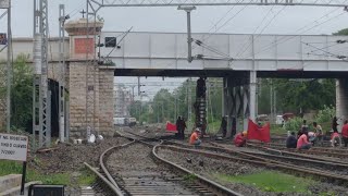 Solapur Railway Stations Latest Electrification and track lowering status [upl. by Leirbma410]