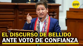 Así expuso Guido Bellido los planes de Gobierno para obtener el voto de confianza [upl. by Ahsakal]