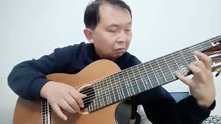 JSBach Two Gavotes From Lute Suite No3 BWV 995 Abada Hongbing Zhang 11 String Alto Guitar [upl. by Lyford446]