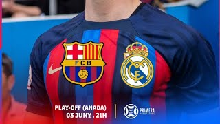 FCBarcelona Atlètic vs Real Madrid Castilla Playoff Ida Ascenso Liga Smartbank  En Castellano [upl. by Fitzpatrick]