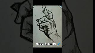 Quick sketch of anime hand 👀✨ anime howtodraw animedrawing [upl. by Kciredes]