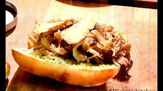 Seitan steak sandwiches  How to make seitan from scratch Vegan meat  Part3 [upl. by Kado]