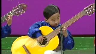 North Korea Kindergarten children playing Guitar at Chongam Kindergarten Chongjin [upl. by Rock772]