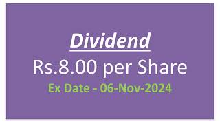 Dividend Rs800  Dividend Stocks in November 2024 Upcoming Dividend Stocks in November 2024 [upl. by Ontina]