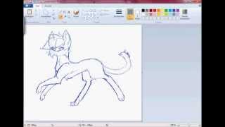 Speedpaint Warrior Cats Jayfeather Ms Paint HD [upl. by Elmajian]