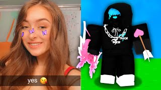 I asked my GIRLFRIEND to play with me She said YES Roblox Bedwars [upl. by Sirovaj]