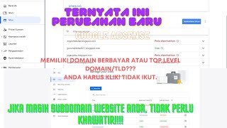 Update Terbaru Google Adsense 2023  Tab Subdomain Akan Dihapus Apakah Penghasilan Berpengaruh [upl. by Palma661]