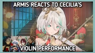 The ARMIS Boys React To Cecilias Violin Performance 【Cecilias DEBUT Stream】 [upl. by Yve]