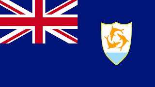 Bandera e Himno de Anguila Reino Unido  Flag and Anthem of Anguilla United Kingdom [upl. by Nyladnarb]