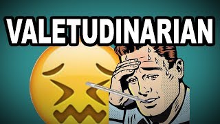 Learn English Words  VALETUDINARIAN  Meaning Vocabulary with Pictures and Examples [upl. by Nonaihr]