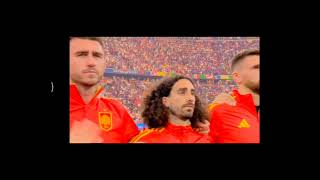 France vs Spain National Anthem  EURO 2024 Semifinal [upl. by Nosdrahcir]