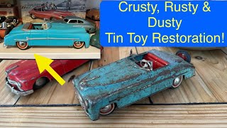 Fixing up a junkyard worthy tin toy car [upl. by Metzger]