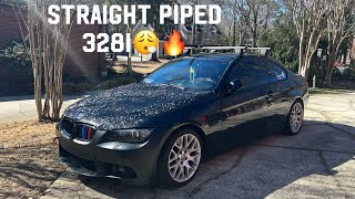 POPS AND BANGS🔥 STRAIGHT PIPED E92 328i🤝🏻 [upl. by Zobias]