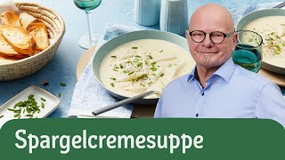 Spargelcremesuppe  REWE Deine Küche [upl. by Walli]