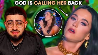 Katy Perry Holds Back TEARS After Hearing Gospel Song on American Idol [upl. by Eisenhart]