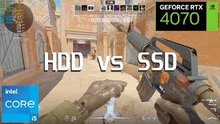 HDD vs SSD  CS2  RTX 4070 12GB  i513400F 1280x9601080p4K [upl. by Neelsaj]