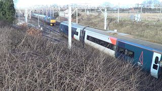 Freight Trains at Crewe Basford Hall Jn Casey Lane 4th January 2024 [upl. by Llenyt]