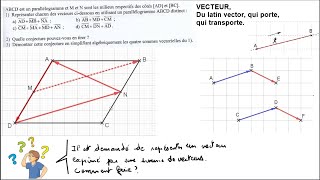 le résultat dune somme de vecteurs  2nde [upl. by Xena]