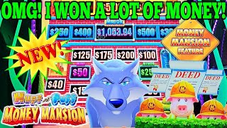 BIG WIN NEW SLOT HUFF N PUFF MONEY MANSION SLOT  New Las Vegas Slots 2024  ARIA Casino Las Vegas [upl. by Ilagam]