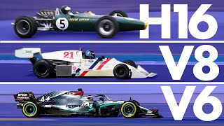 The Incredible Evolution of Formula 1 Engines  Track Evolution [upl. by Pinter]