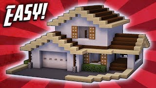 Minecraft How To Build A Suburban House Tutorial 3 [upl. by Eliott]