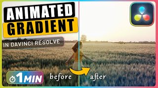 How to Add ANIMATED GRADIENT OVERLAY Effect in Davinci Resolve [upl. by Selie]