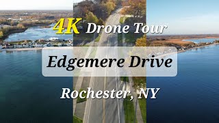 Edgemere Drive in Charlotte Rochester NY • 4K Drone Tour [upl. by Casey86]