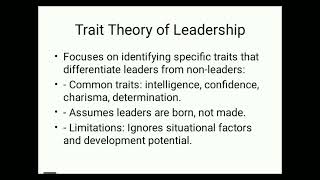 Comparing Trait Theory and Behavioural Theory of Leadership [upl. by Porche]