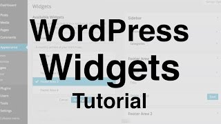 WordPress Widgets Tutorial [upl. by Rosie]