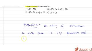 magnalium is an alloy of [upl. by Dav]