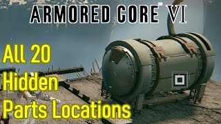 Armored Core 6 hidden parts locations all 20 hidden chests weapons and items [upl. by Violet718]