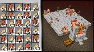 FARM de HOGLIN FÁCIL e AUTOMÁTICA Carne e Couro  Minecraft 119 [upl. by Annawyt199]