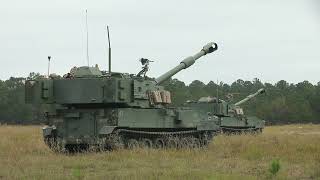 Paladin M109A6 in Action Fierce Shooting Competition at Spartan Density Fort Stewart [upl. by Laurette673]