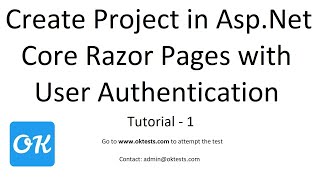 AspNet Core 31 Razor Pages Tutorial  1  Create Project with User Authentication  OkTestscom [upl. by Gonnella]