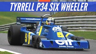 Tyrrell P34  6 WHEEL F1 CAR  On Track Action HD [upl. by Ykcub]