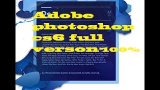 Adobe photoshop cs6 free download 100 working [upl. by Walton140]