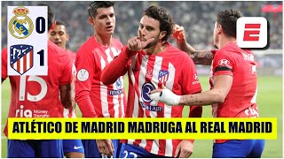 GOL DE MARIO HERMOSO Atlético de Madrid le está ganando 10 al Real Madrid  Supercopa de España [upl. by Ithnan873]