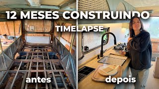 12 MESES TRANSFORMANDO UM ÔNIBUS EM MOTORHOME TIMELAPSE [upl. by Einahpts]