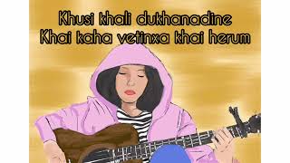 Risaune Bhaye female Lyrics video Sushant KC gyanu pun Eve [upl. by Ridgley]